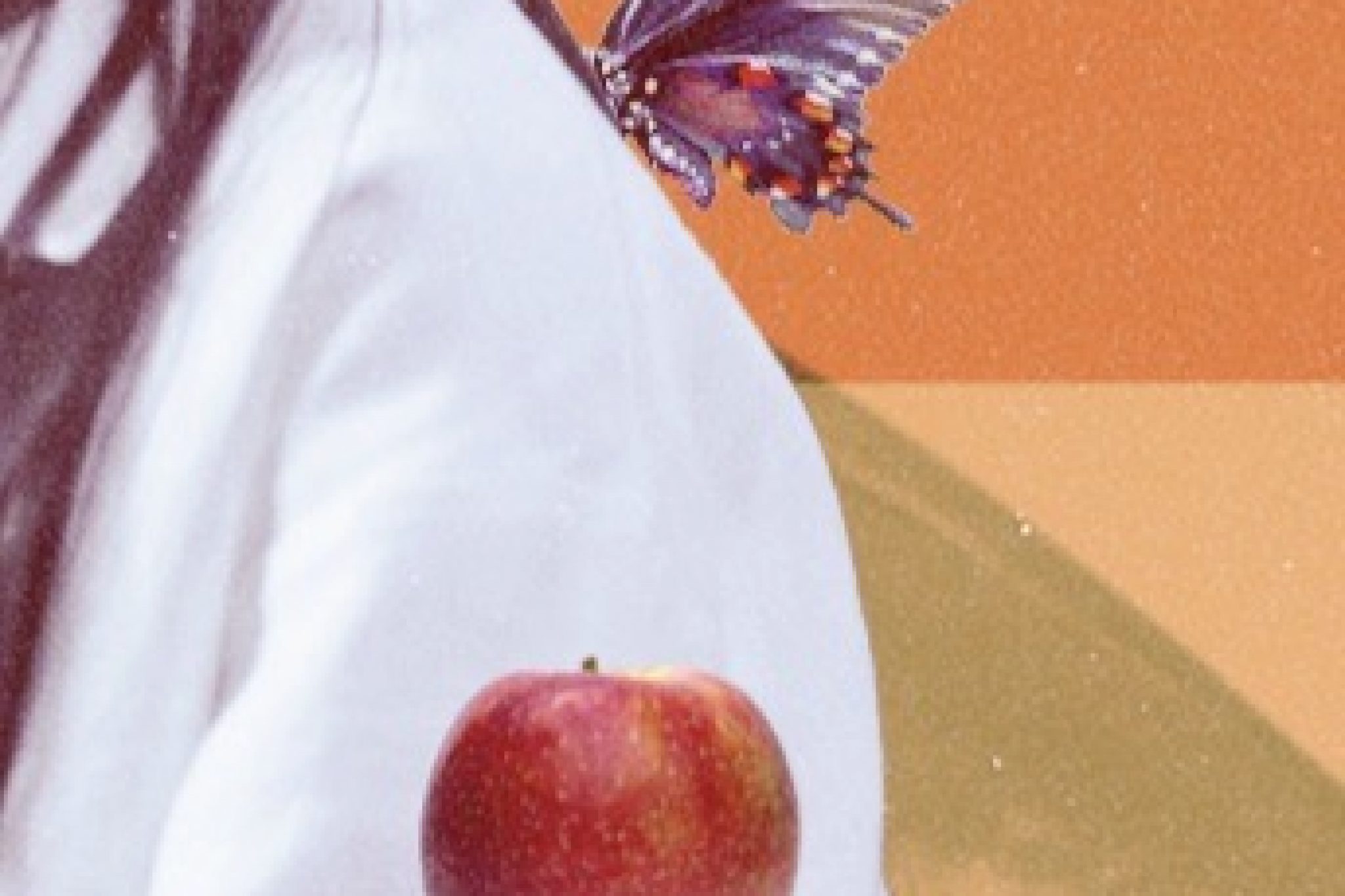 Apple and butterfly